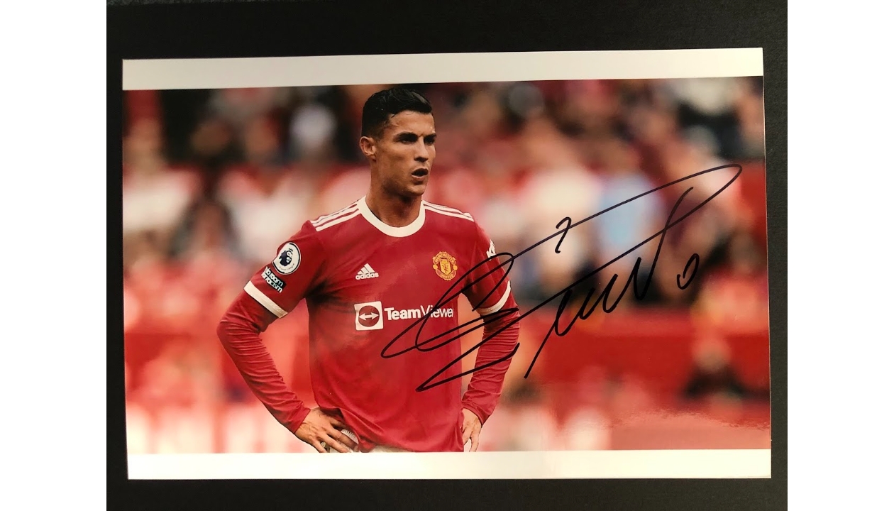 Cristiano Ronaldo Autographed Manchester United Adidas Soccer