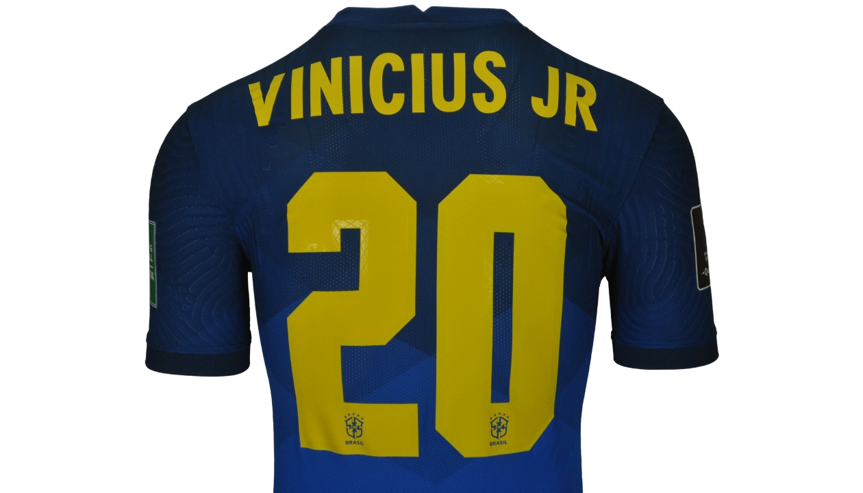 Vinicius Jr.'s Brazil Match Shirt, WC Qualifiers 2022 - CharityStars