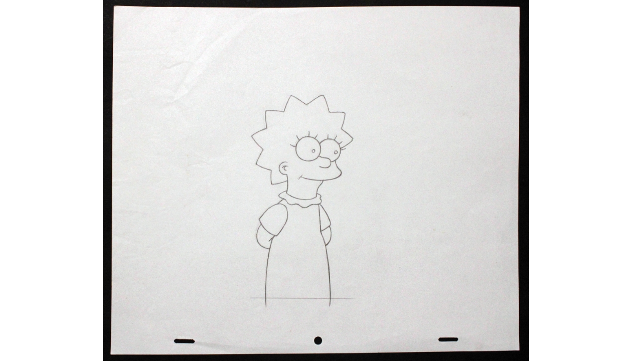 The Simpsons - Original Drawing of Lisa Simpson - CharityStars