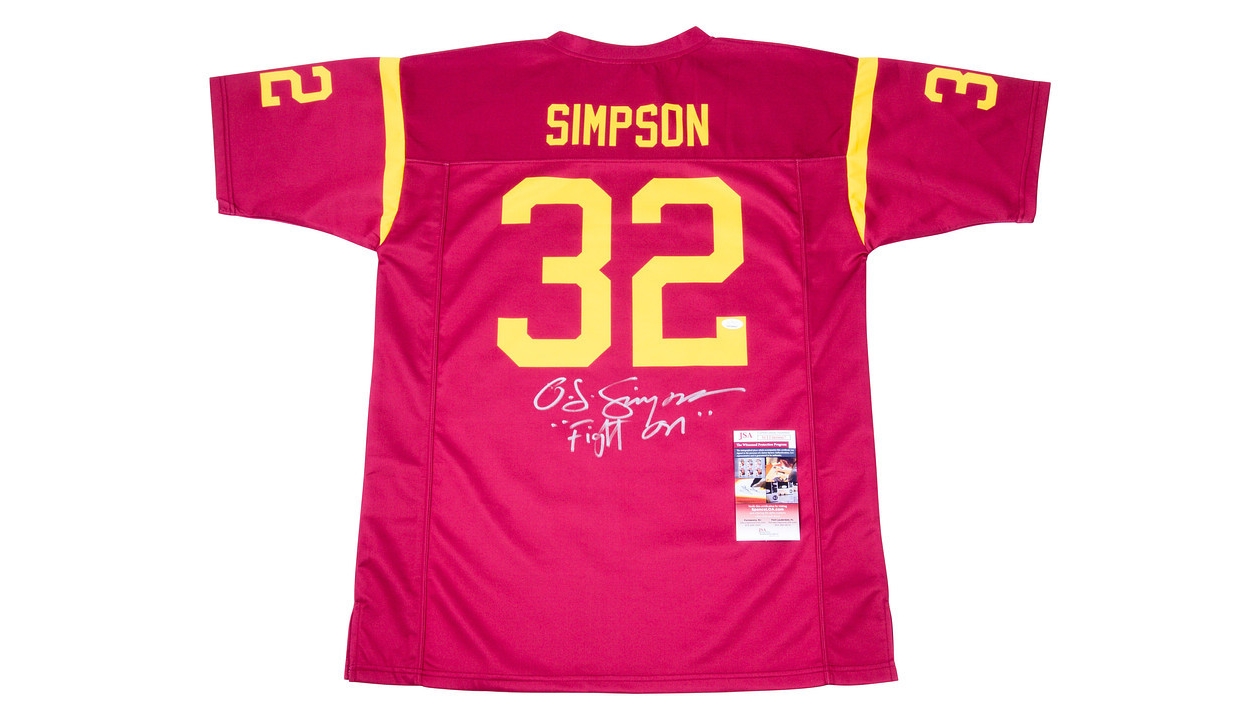 O.J. Simpson Signed USC Maroon Jersey - CharityStars