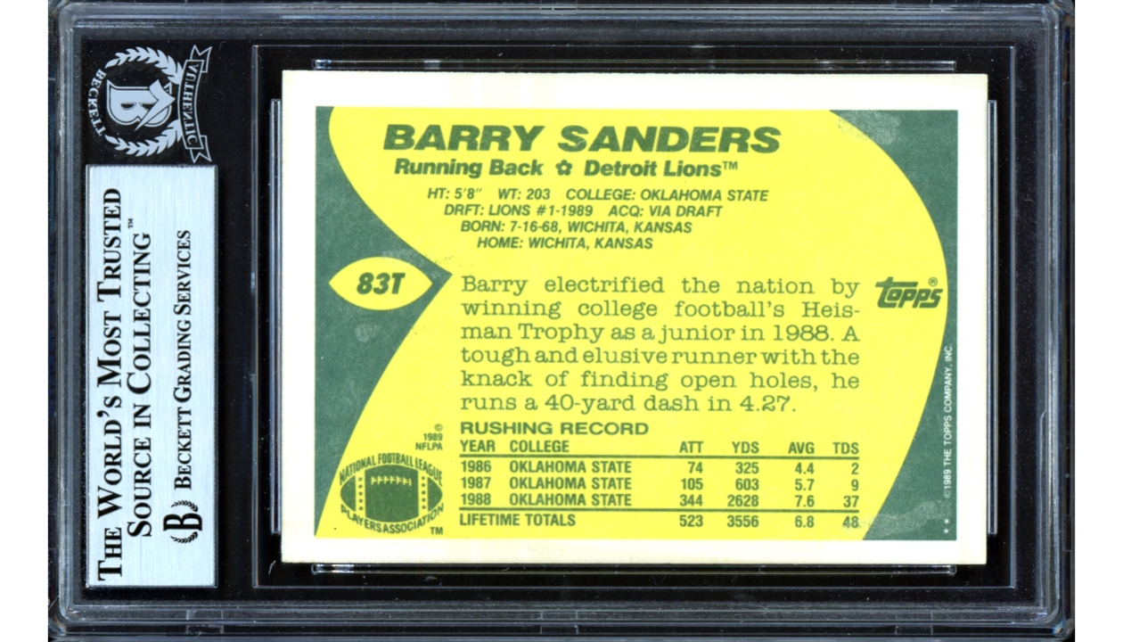 Barry Sanders Rookie Card for Sale in Pingree Grove, IL - OfferUp