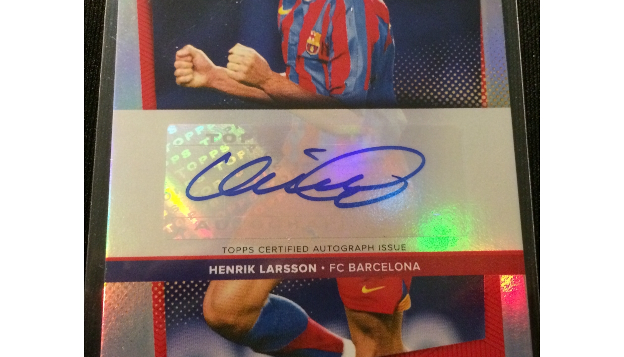 Henrik Larsson Signed Card - CharityStars