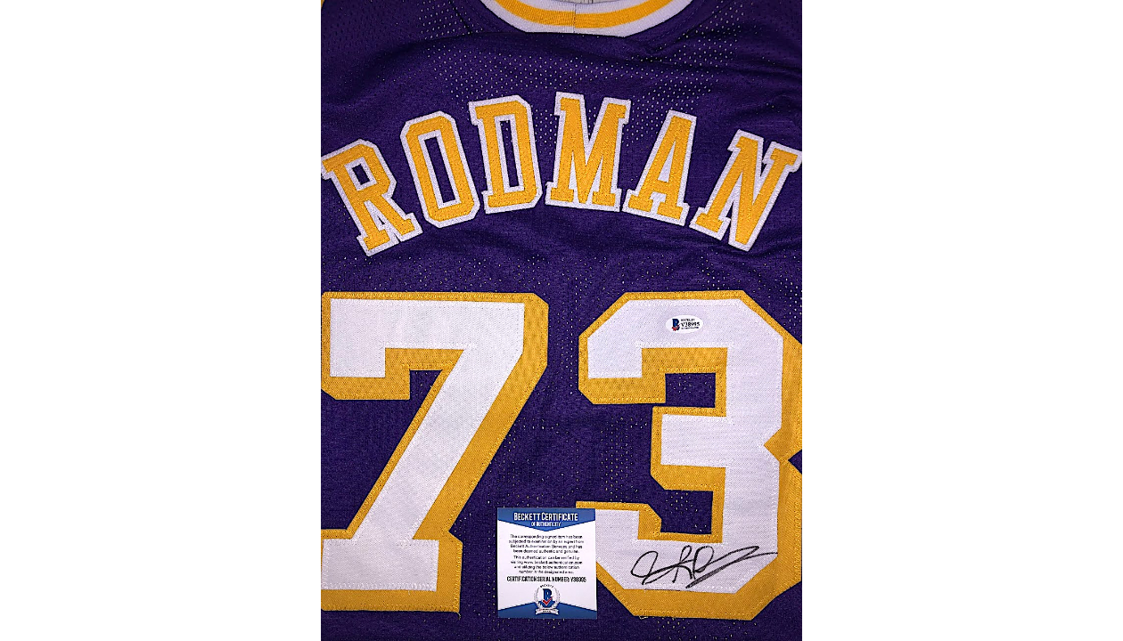 Basketball - Dennis Rodman Signed & Framed Los Angeles Lakers Jersey  (Beckett Hologram), Taylormade Memorabilia
