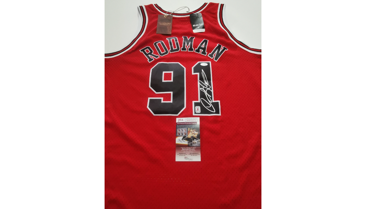 Mitchell Ness Chicago Bulls Dennis Rodman Signature Shirt - iTeeUS