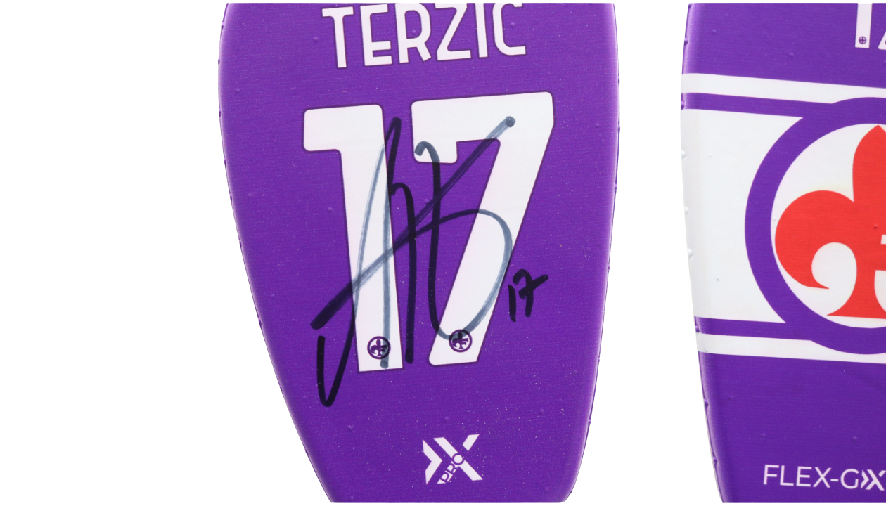 Terzic's Signed Match Shirt, Fiorentina-Bologna 2022 + Shin Guards