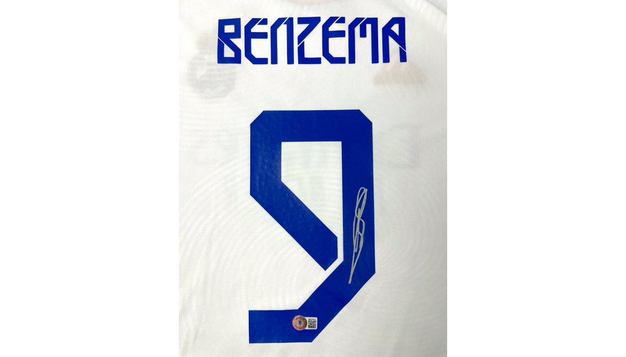 Benzema's Official Real Madrid Signed Shirt, 2021/22 - CharityStars