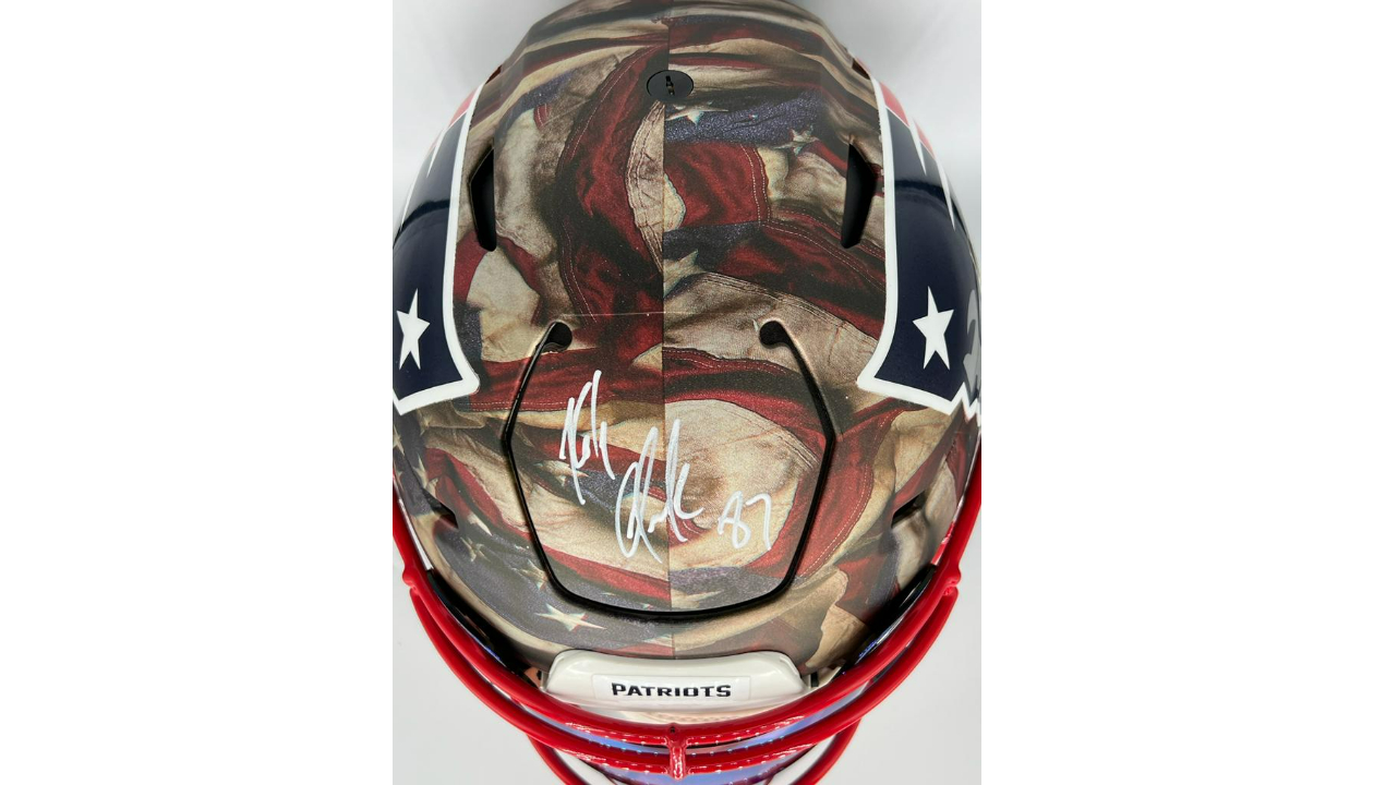 Rob Gronkowski Signed New England Patriots Helmet - CharityStars