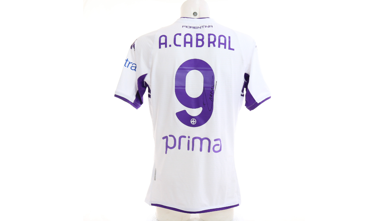 Cabral's Match-Issued Shirt, Fiorentina-Juventus 2022 - Signed by the Squad  - CharityStars