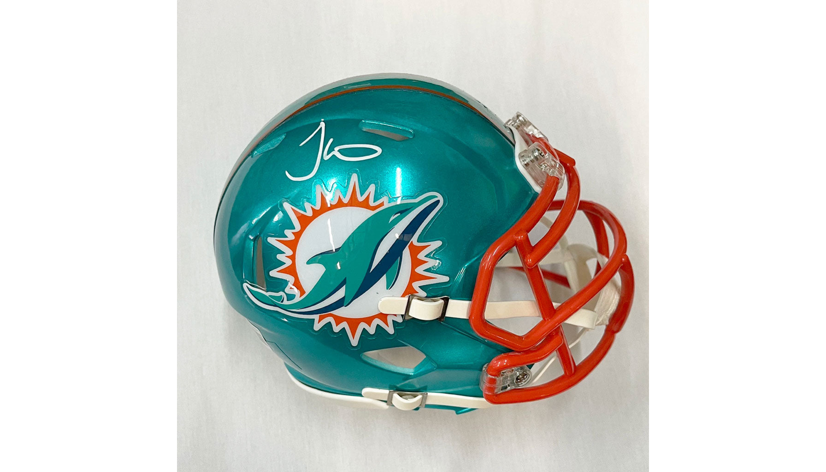 Lot Detail - Mark Clayton Signed Miami Dolphins Mini Helmet - Topps Reserve