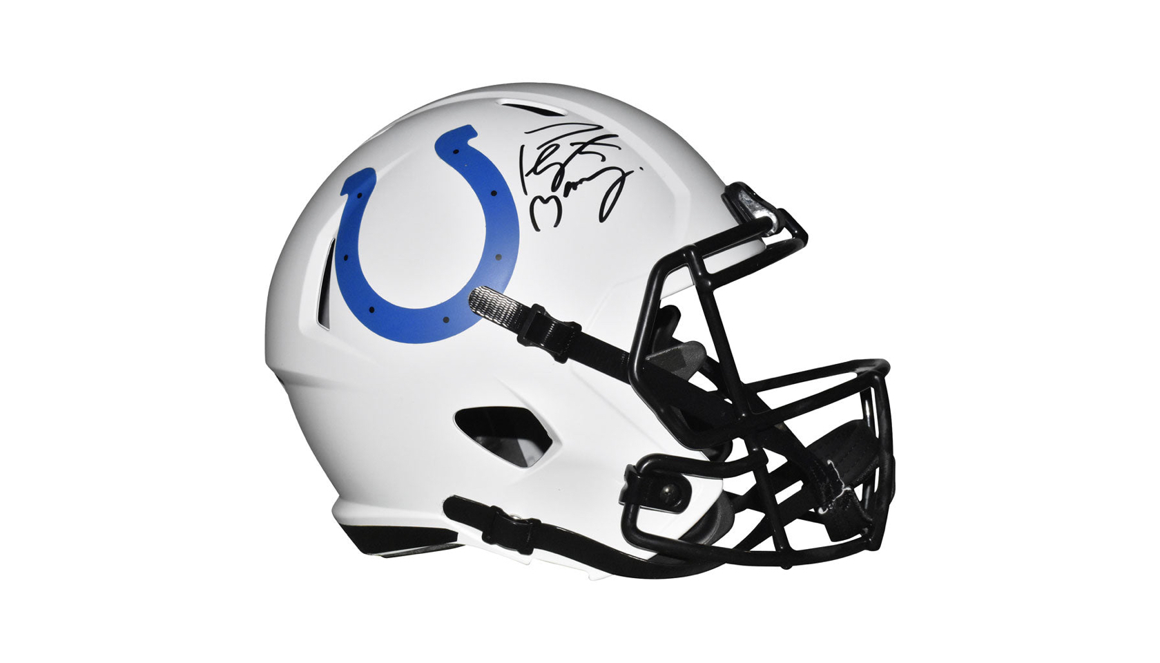 Peyton Manning Indianapolis Colts Autographed Riddell Lunar Eclipse Alternate Speed Flex Authentic Helmet with SB XLI MVP and HOF 21 Inscriptions