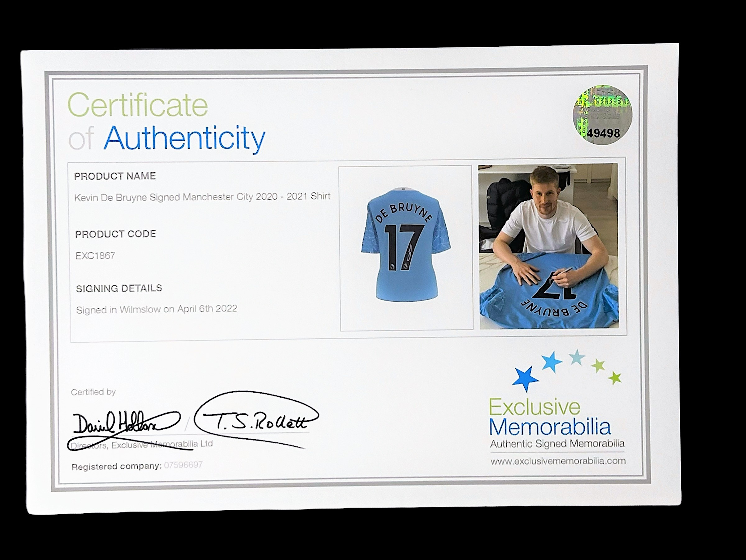 Sold at Auction: Kevin De Bruyne Signed Manchester City 20/21 Champions  Jersey