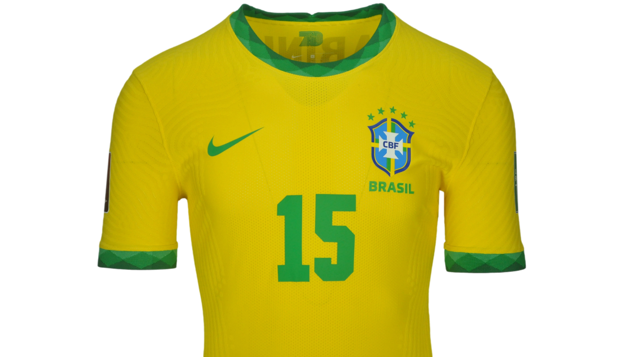 Official 2022-2023 Brazil Home Shirt (FABINHO 15): Buy Online on Offer