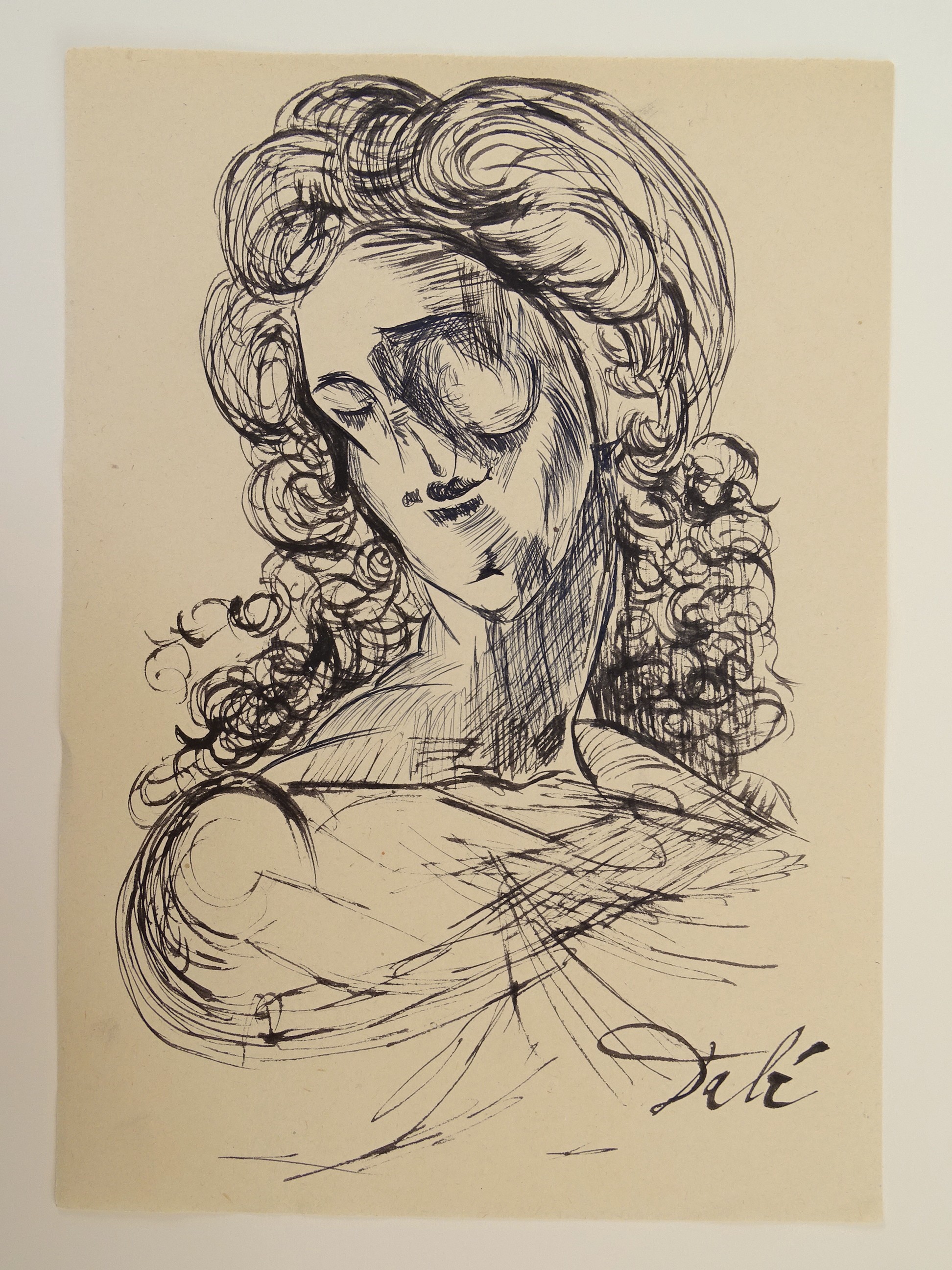Sold at Auction: Salvador Dalí, Salvador Dali . drawing on old paper