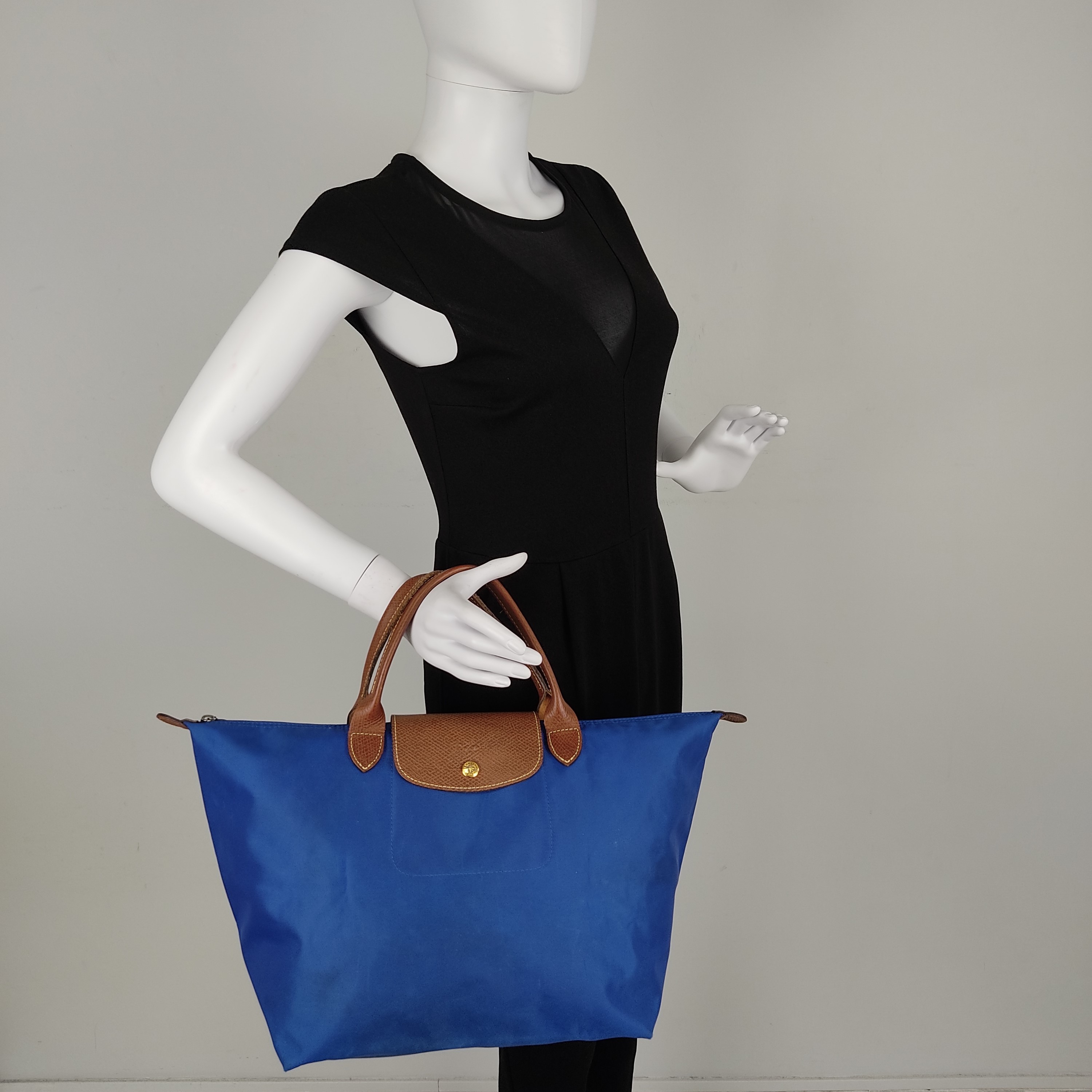 Royal blue longchamp bag on sale