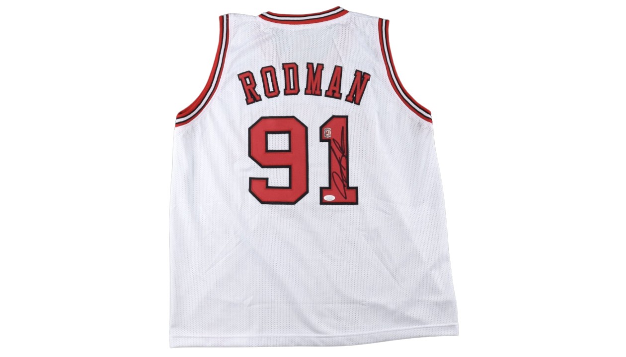 Dennis Rodman Hand Signed Custom Jersey - CharityStars