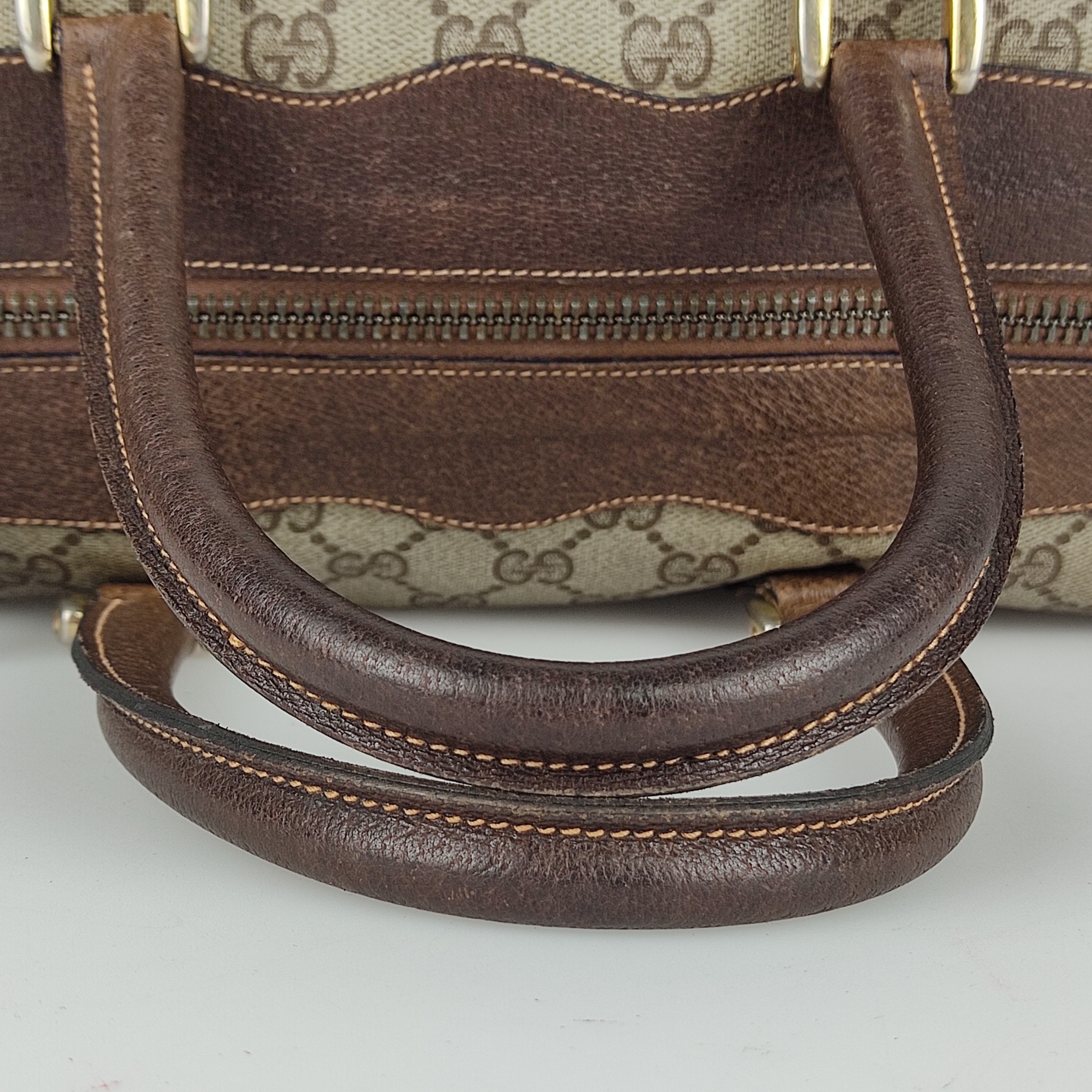 GUCCI Boston blue monogram canvas bag – Vintage Carwen