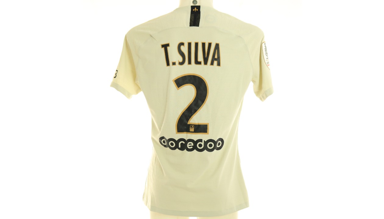 Thiago Silva match issued shirt, Paris Saint-Germain, Ligue 1 2013/2014 -  signed - CharityStars