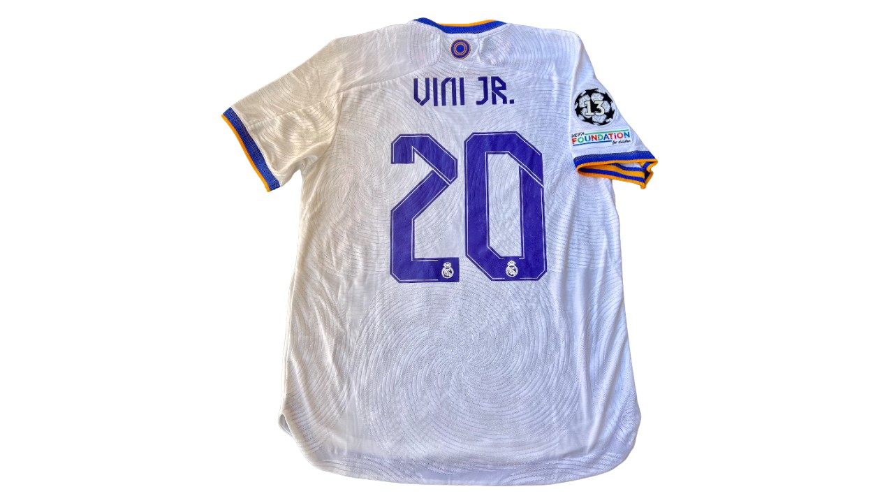 Vinicius Jr.'s Brazil Match Shirt, WC Qualifiers 2022 - CharityStars