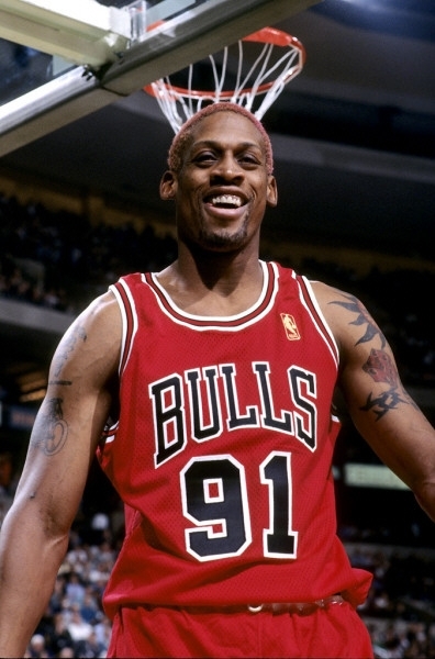 Vintage Chicago Bulls Dennis Rodman #91 Champion Basketball Jersey