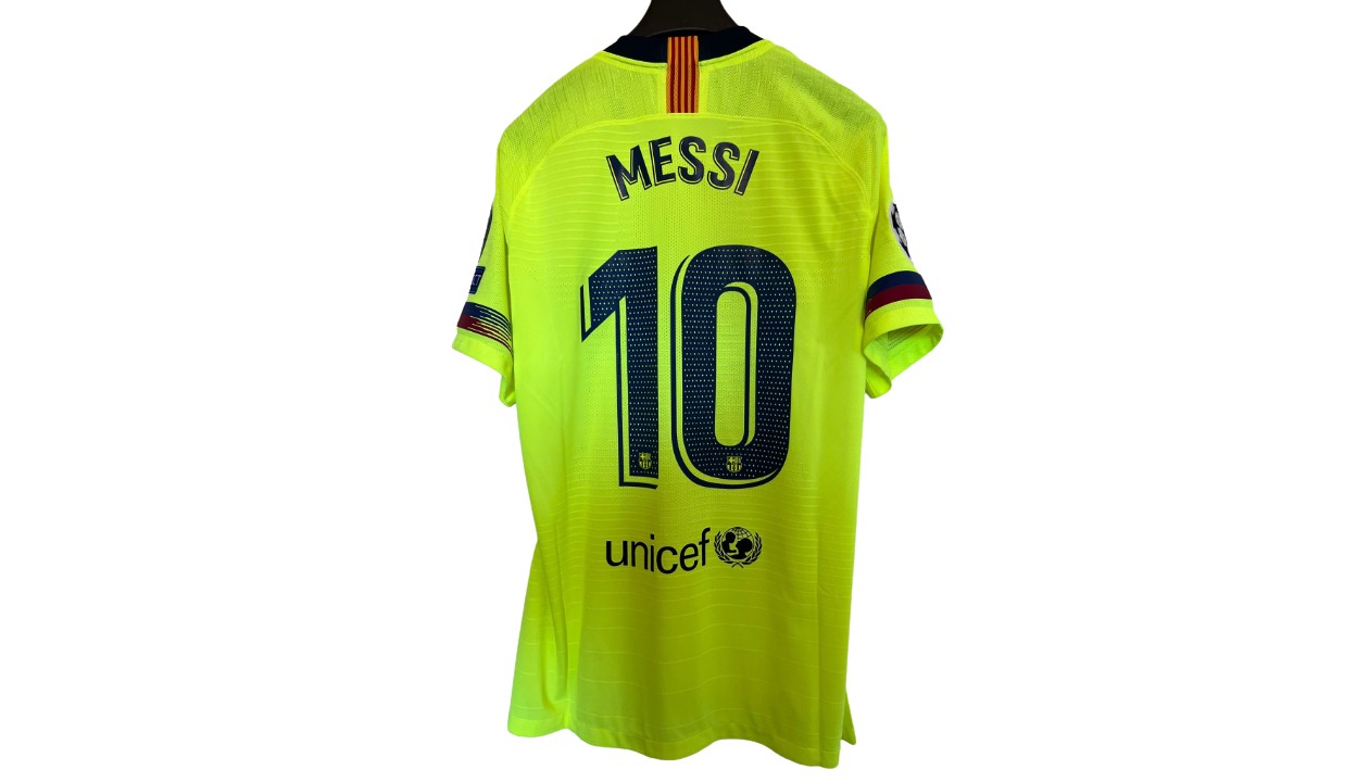 Messi's Barcelona Match-Issue Shirt, UCL 2018/19 - CharityStars