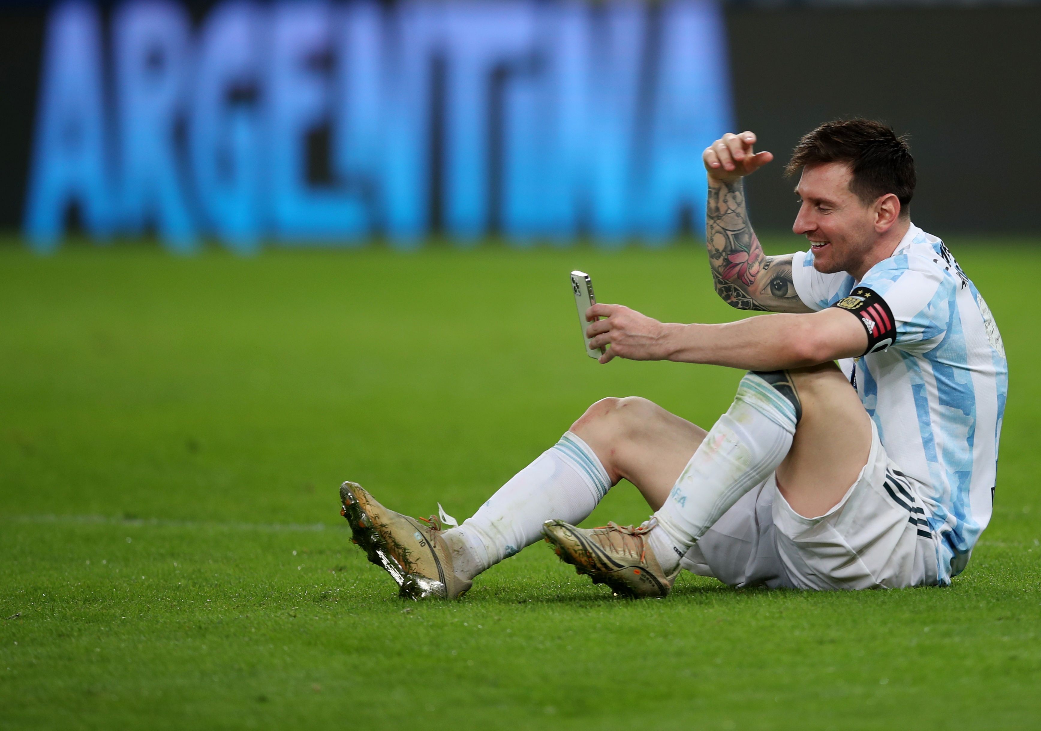 Messi's Signed Match Shirt, Argentina vs Peru 2021 - CharityStars