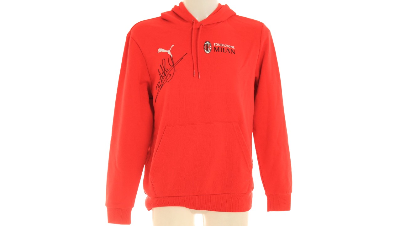 AC MILAN RED HOODIE KIDS COLLEGE COLLECTION X FONDAZIONE MILAN