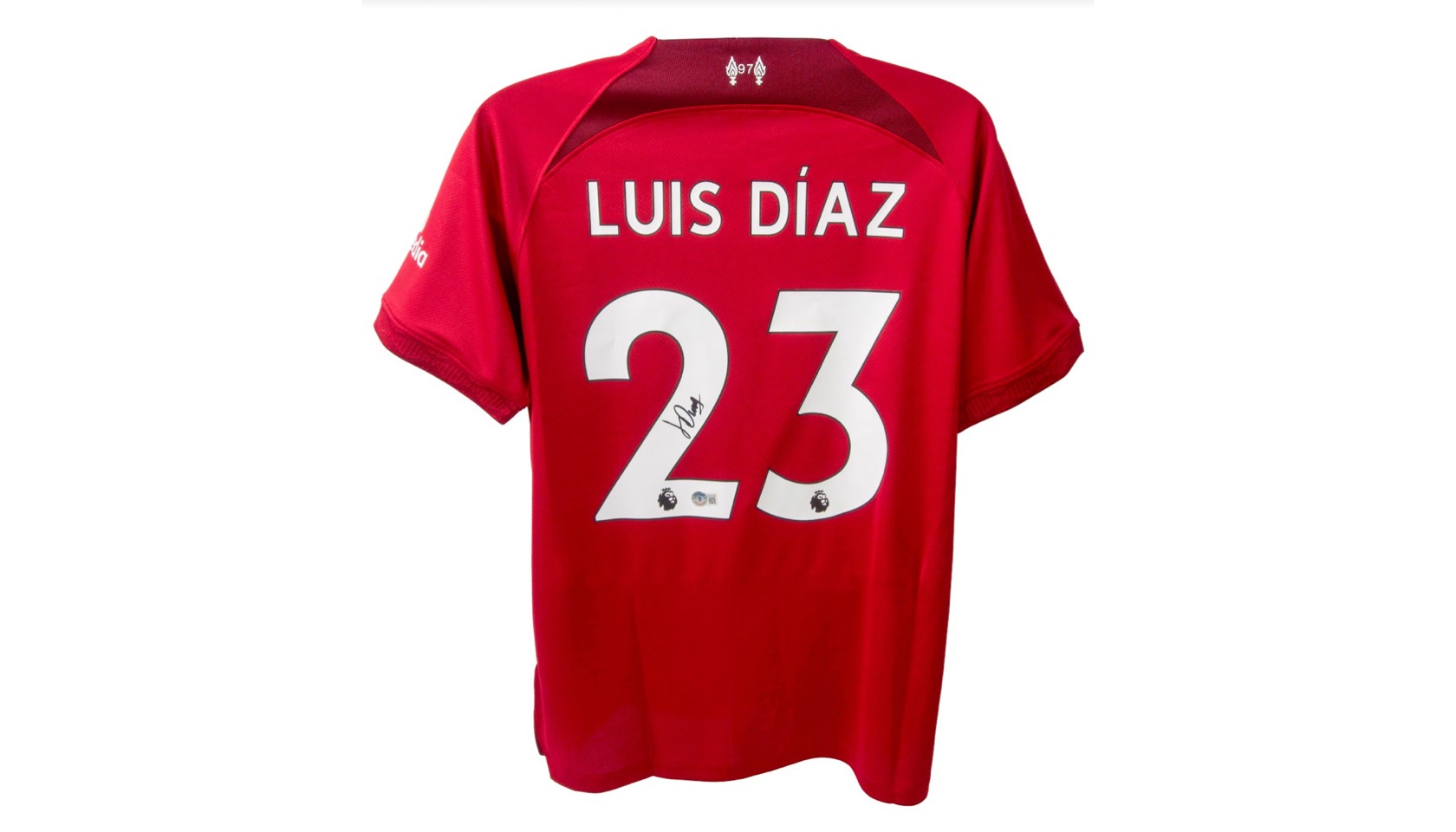 Luis Diaz Signed Liverpool Home 2021-2022 Jersey (COA by Liverpool FC)