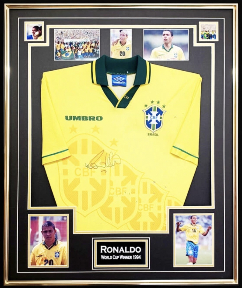 Ronaldo Nazario Signed Brazil National Team Shirt - CharityStars