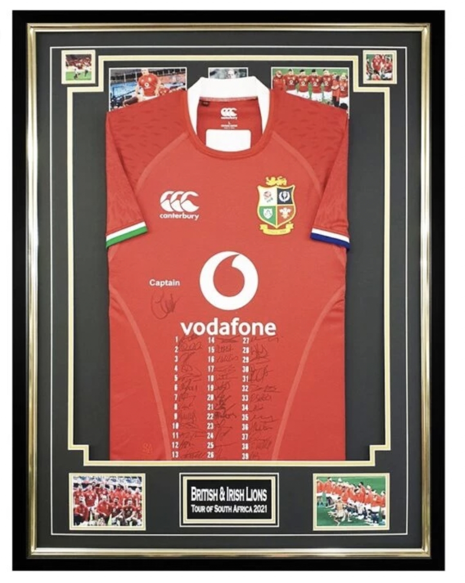 Signed Warren Gatland Shirt Framed Lions Rugby 2017 Jersey