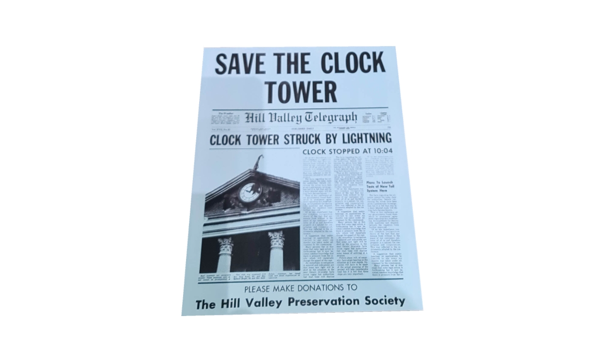 "Back to the Future" "Save the Clock Tower" Flyer CharityStars