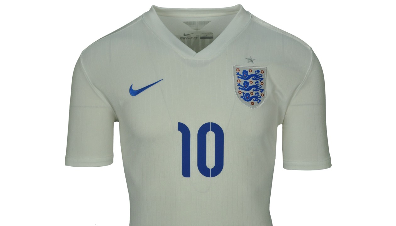 Wayne Rooney England Home Shirt 2014 from FlagWigs.com