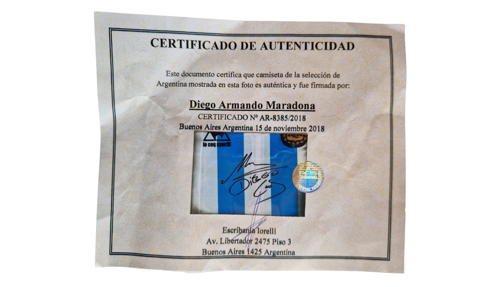 Diego Maradona's Argentina Signed Shirt - CharityStars