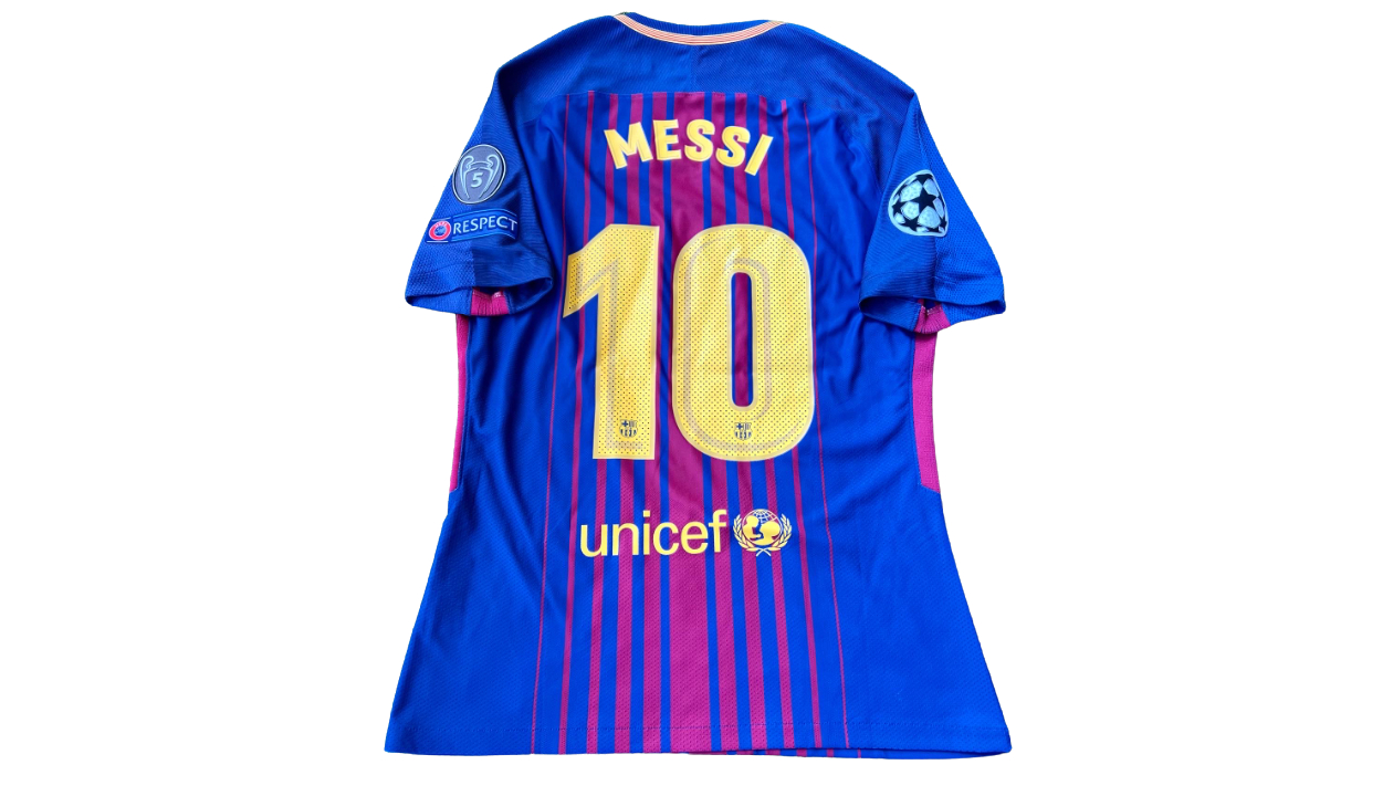 Messi's Barcelona Match-Issue / Worn Liga 2017/18 Shirt - CharityStars