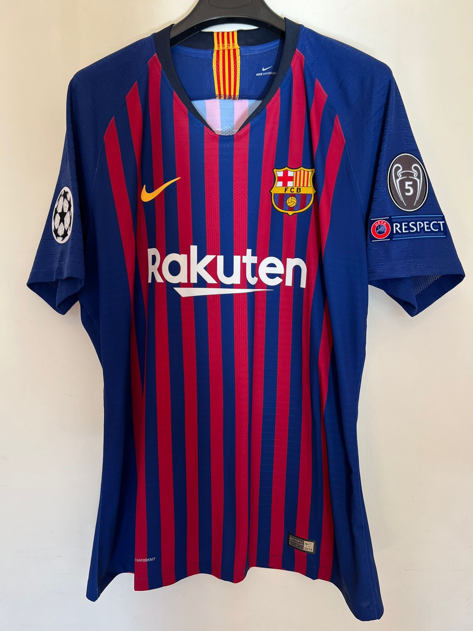 Messi's Barcelona Match-Issue Shirt, UCL 2018/19 - CharityStars