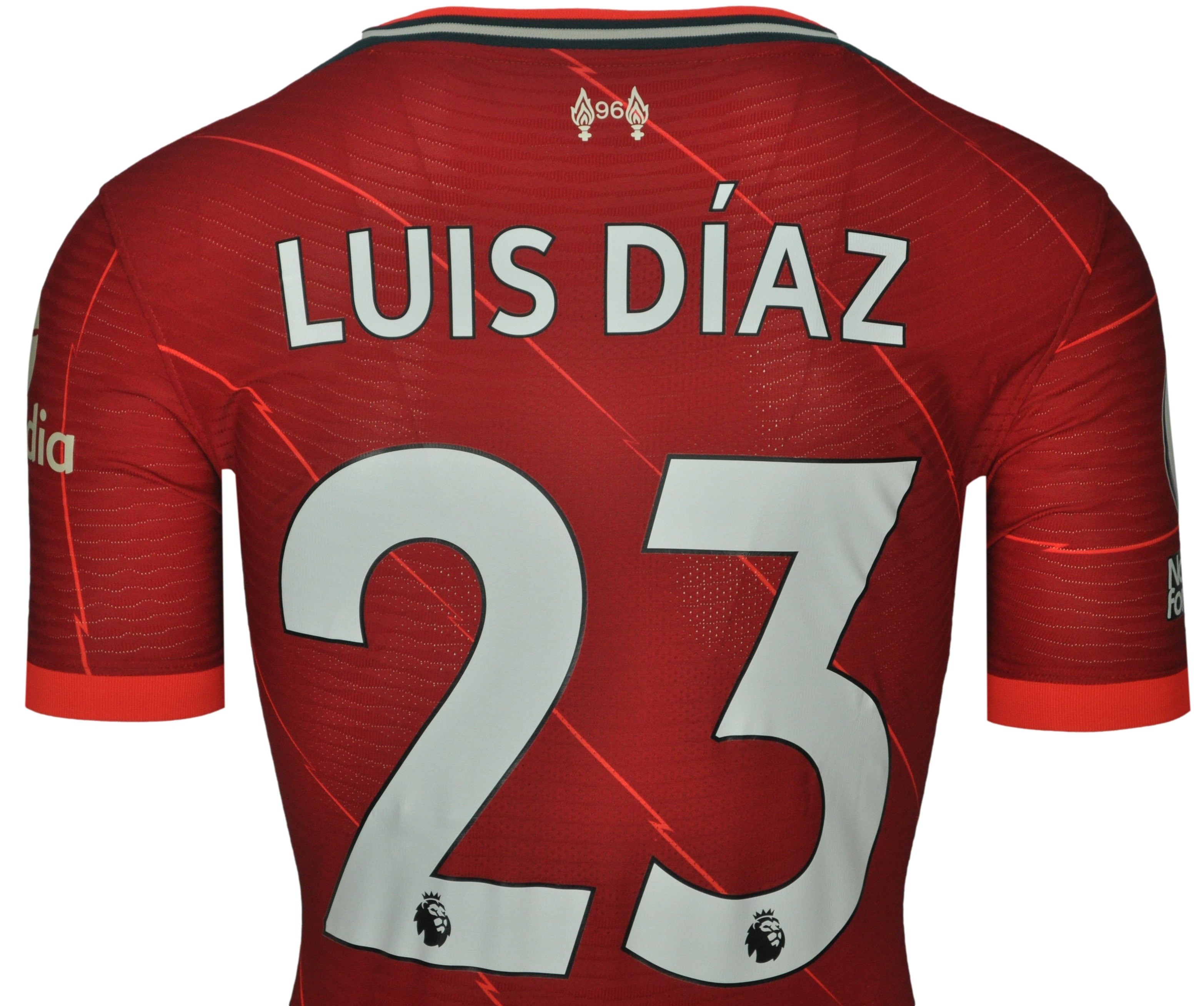 Luis Diaz' Official Liverpool Signed Shirt, 2021/22 - CharityStars