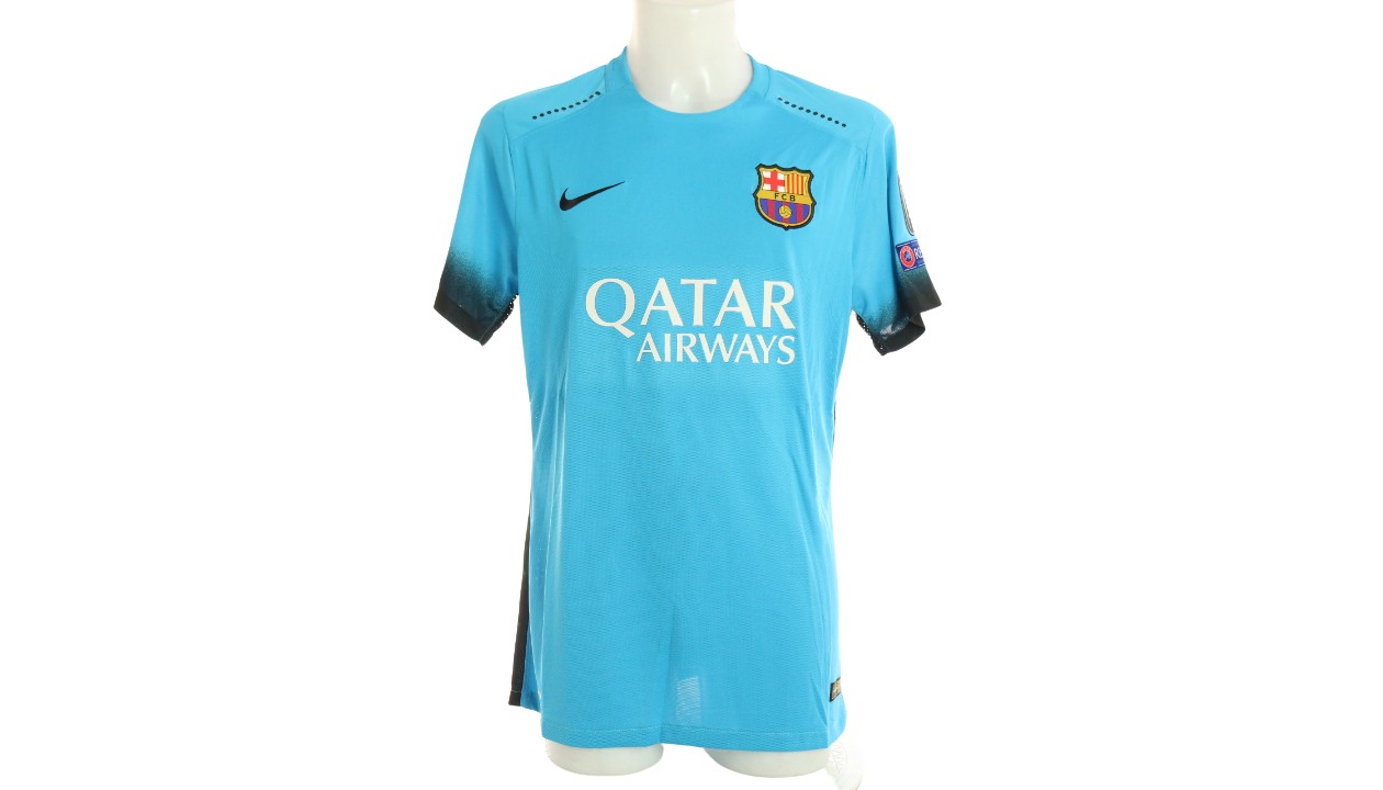 Messi Barcelona PLAYER ISSUE Third Blue 2015 - 2016 Jersey Shirt Camiseta  BNWT L SKU# 658787-426