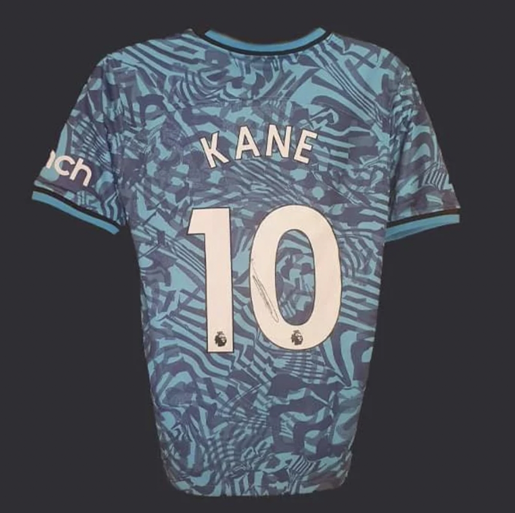 Tottenham Home Football Shirt Signed by Harry Kane Professionally