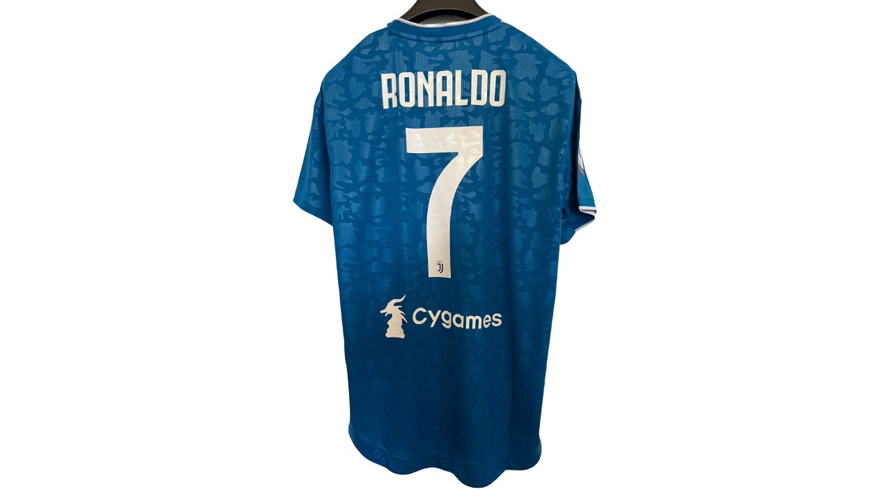 2019/20 Juventus Away Jersey #7 Ronaldo Small Adidas Cygames CR7 NEW