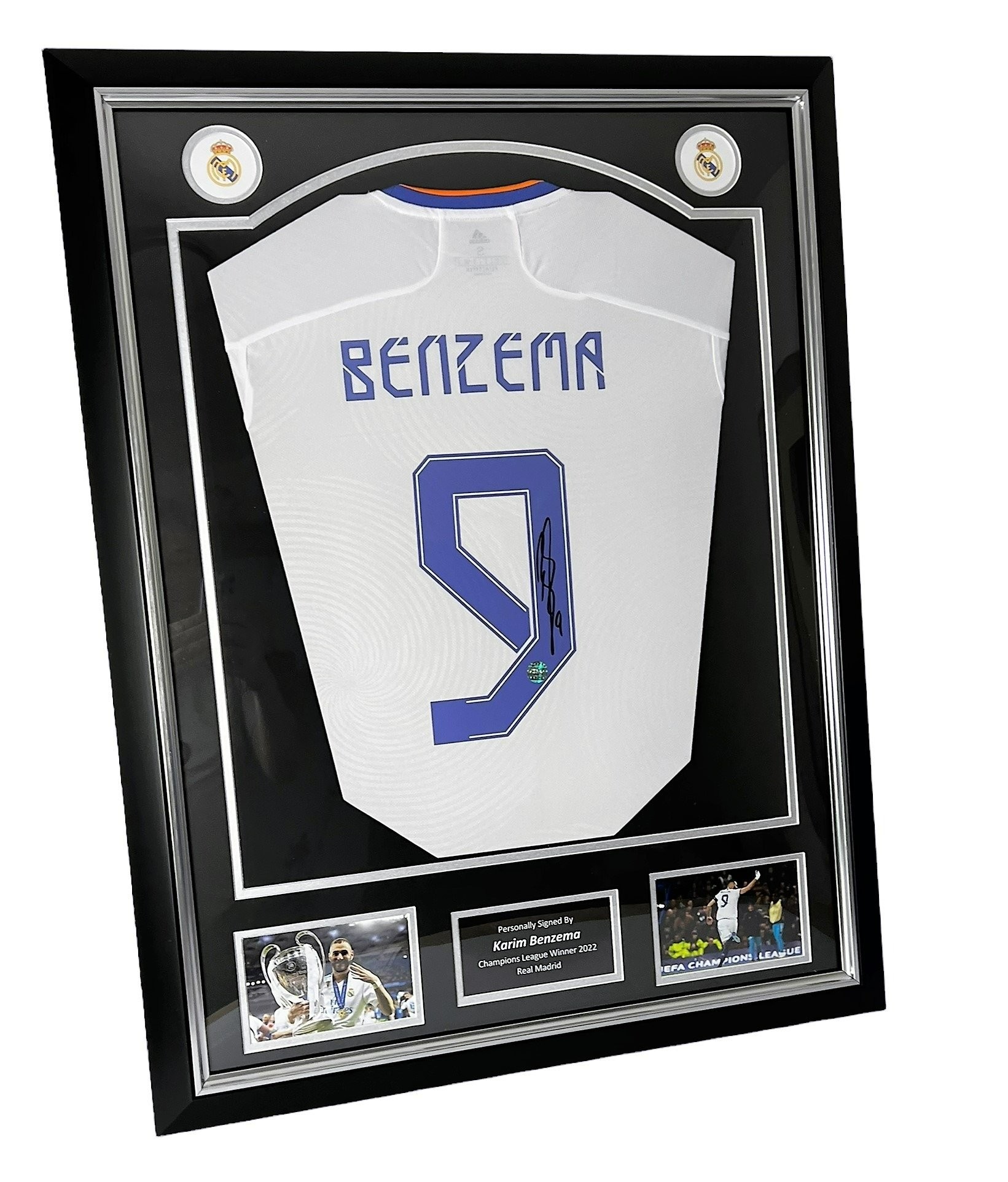 Karim Benzema signed Real Madrid shirt 2021-22 - framed - GOAT