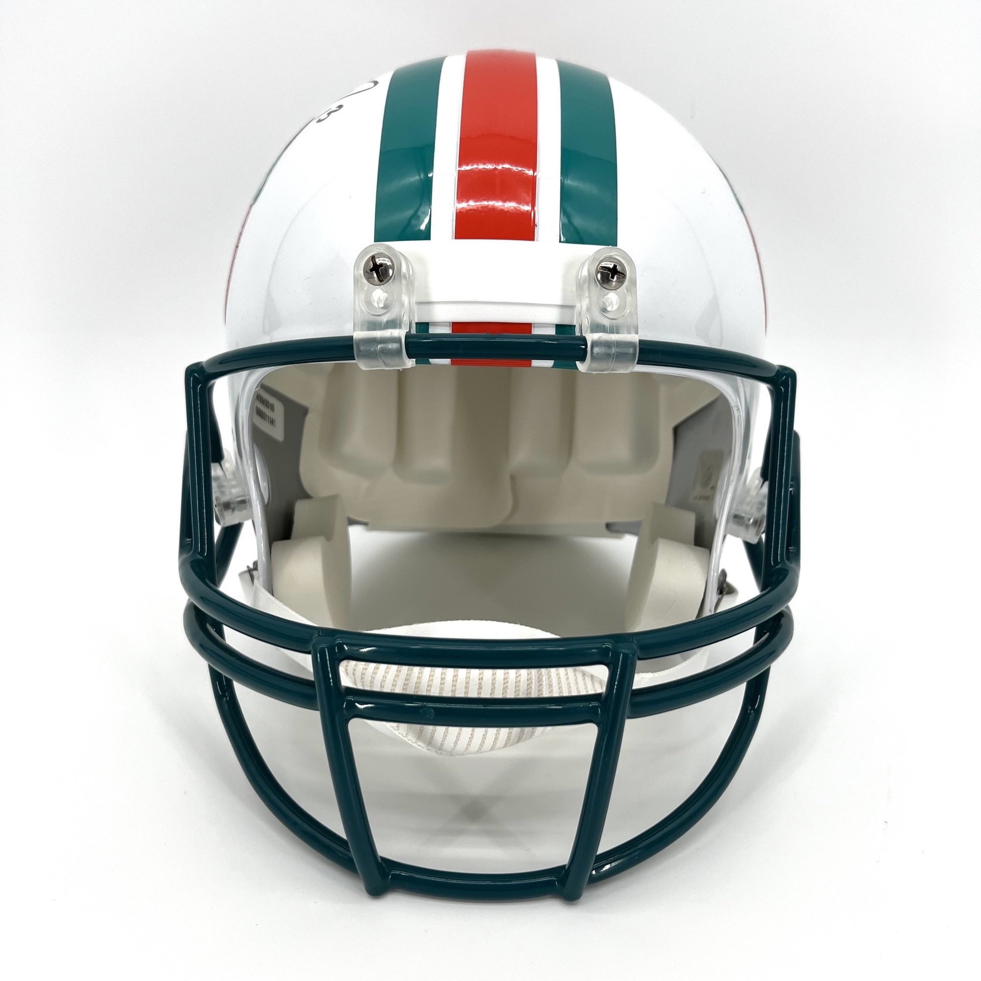 Dan Marino Signed Miami Dolphins Helmet in Display Case - CharityStars