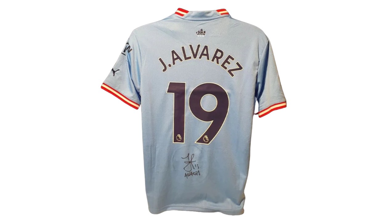 Julian Alvarez Signed Argentina Jersey BAS Man City BAS Beckett Witnessed