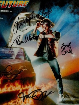 Back To The Future Cast Signed Poster - CharityStars