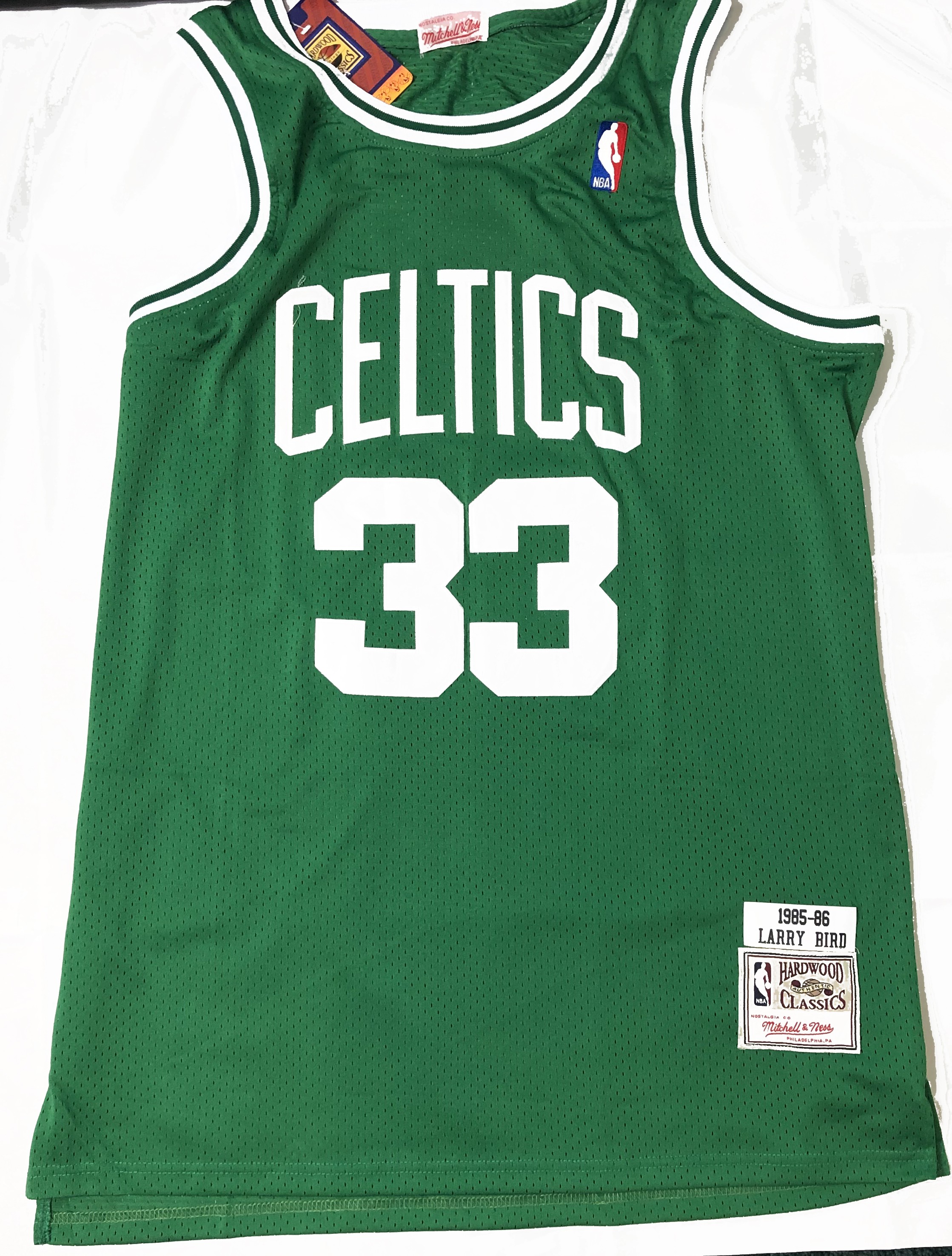 Larry Bird Signed Boston Green Basketball Jersey (JSA) — RSA
