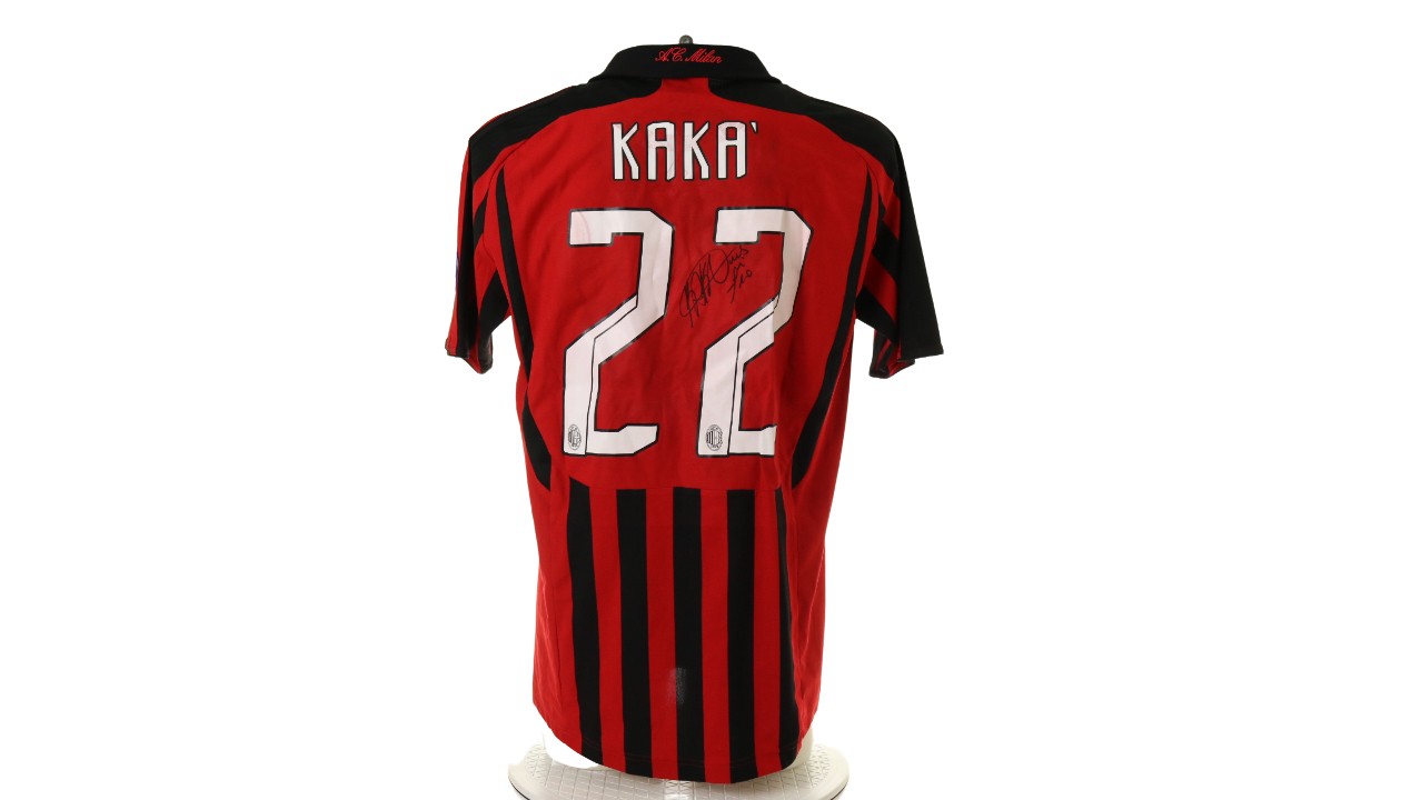 Framed Autographed/Signed Ricardo Kaka 33x42 AC Milan Black/Red Jersey BAS  COA