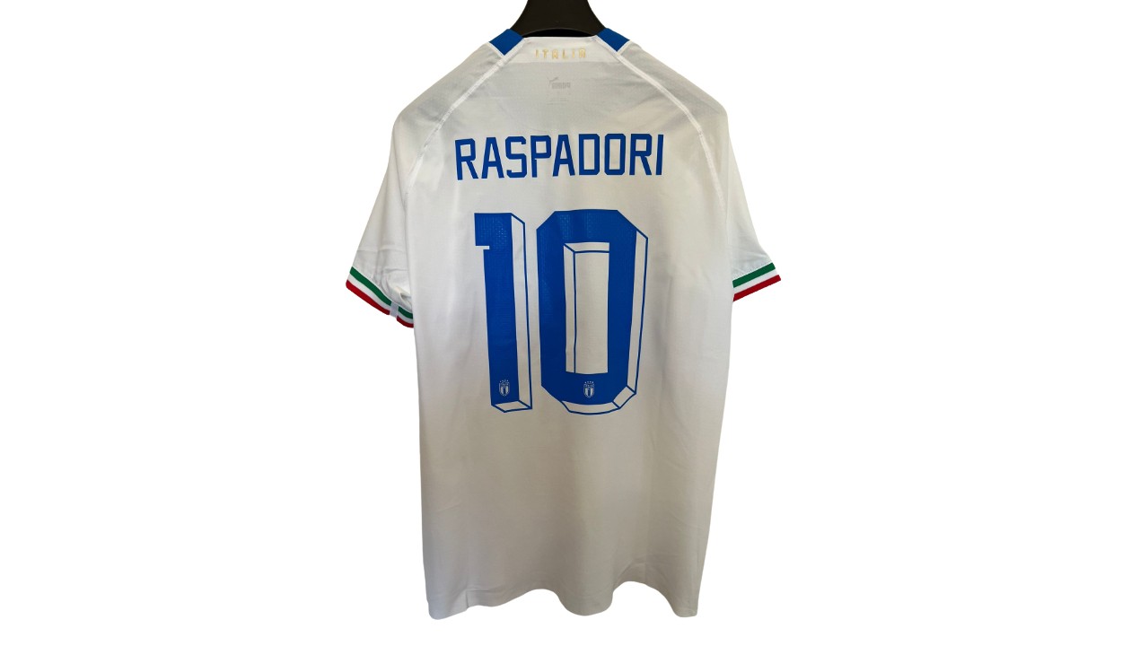 Giacomo Raspadori 10 Italy National Team 2023-24 Away Men Jersey - Whi -  Praise To Heaven