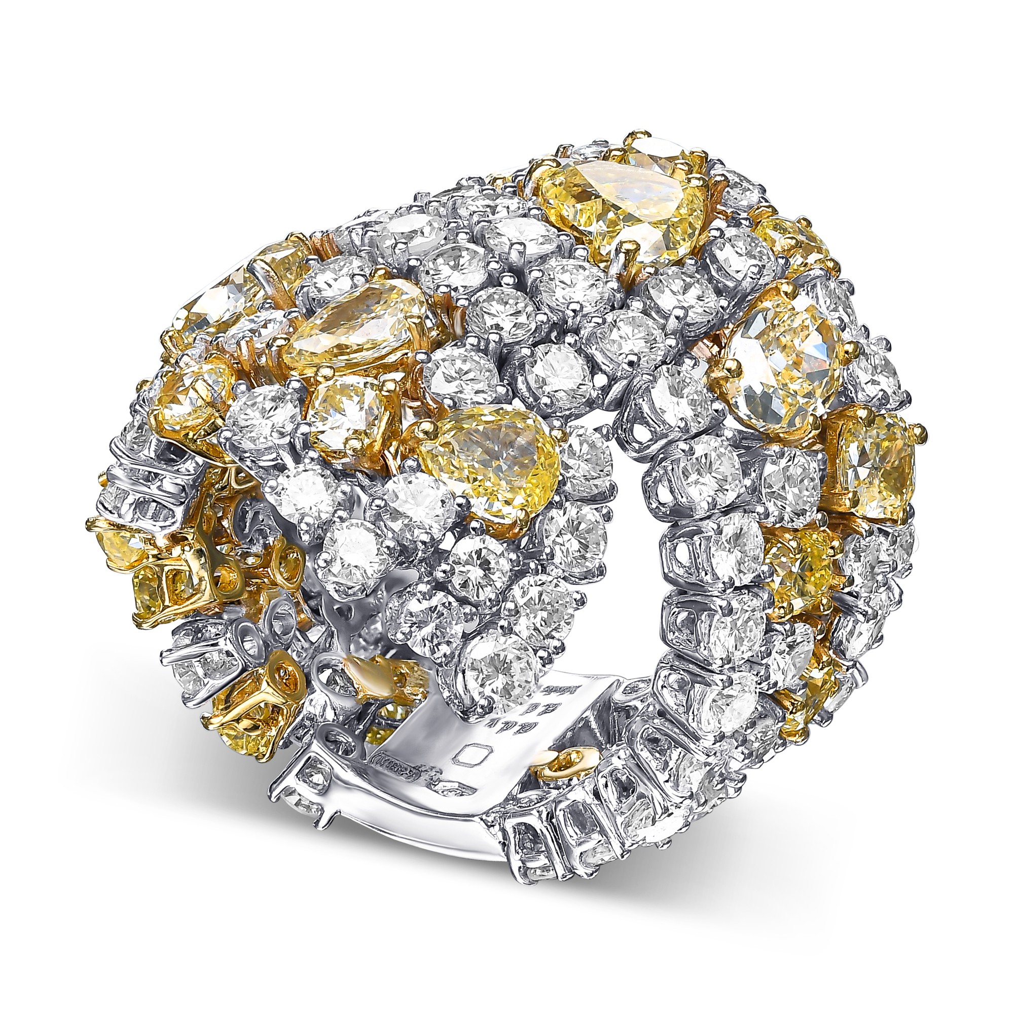 Anello Star Blossom, oro bianco e diamanti - Categorie Q9O55H