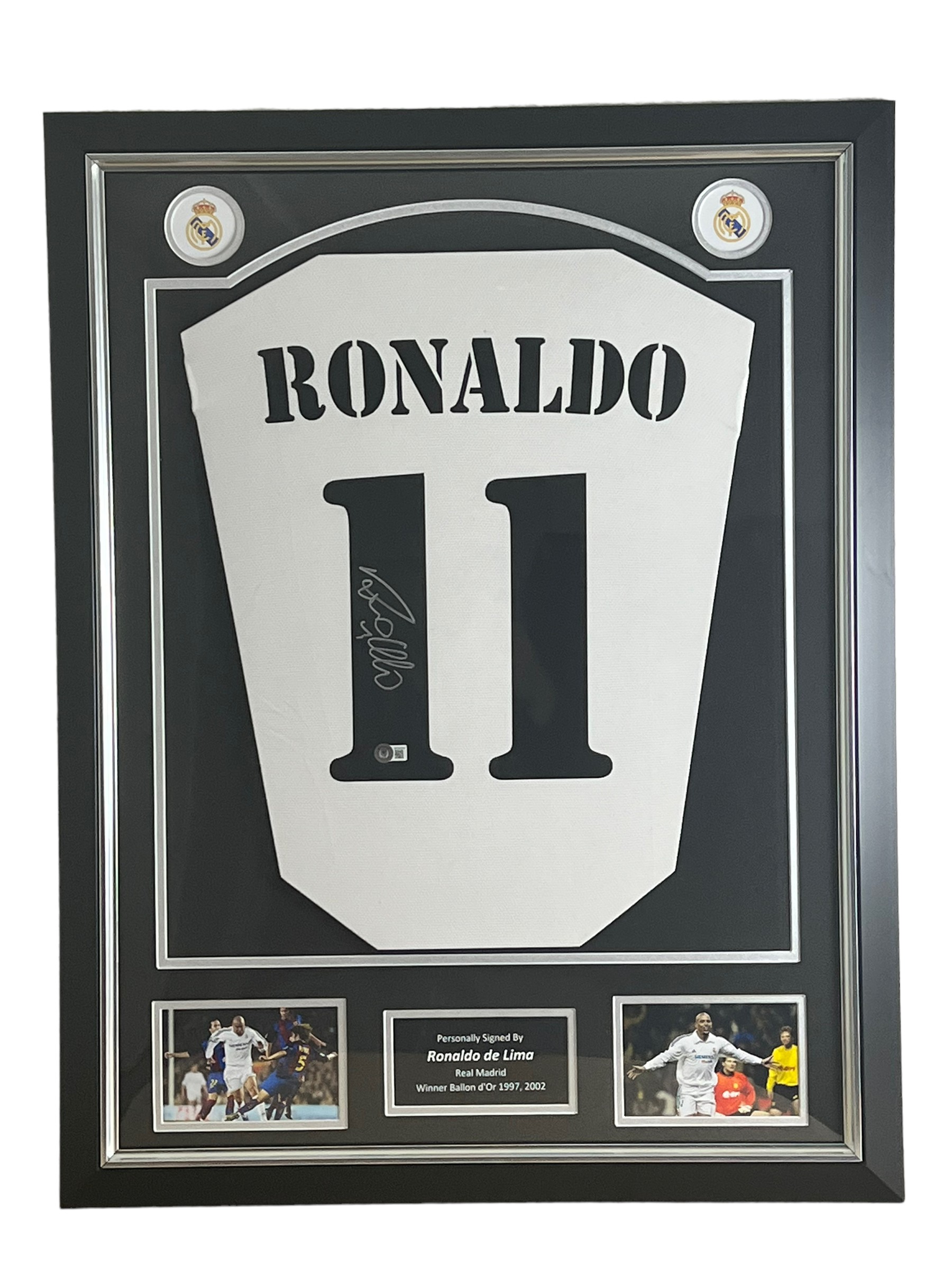 Cristiano Ronaldo Signed Plaque and Photo Frame: Real Madrid CF Legend