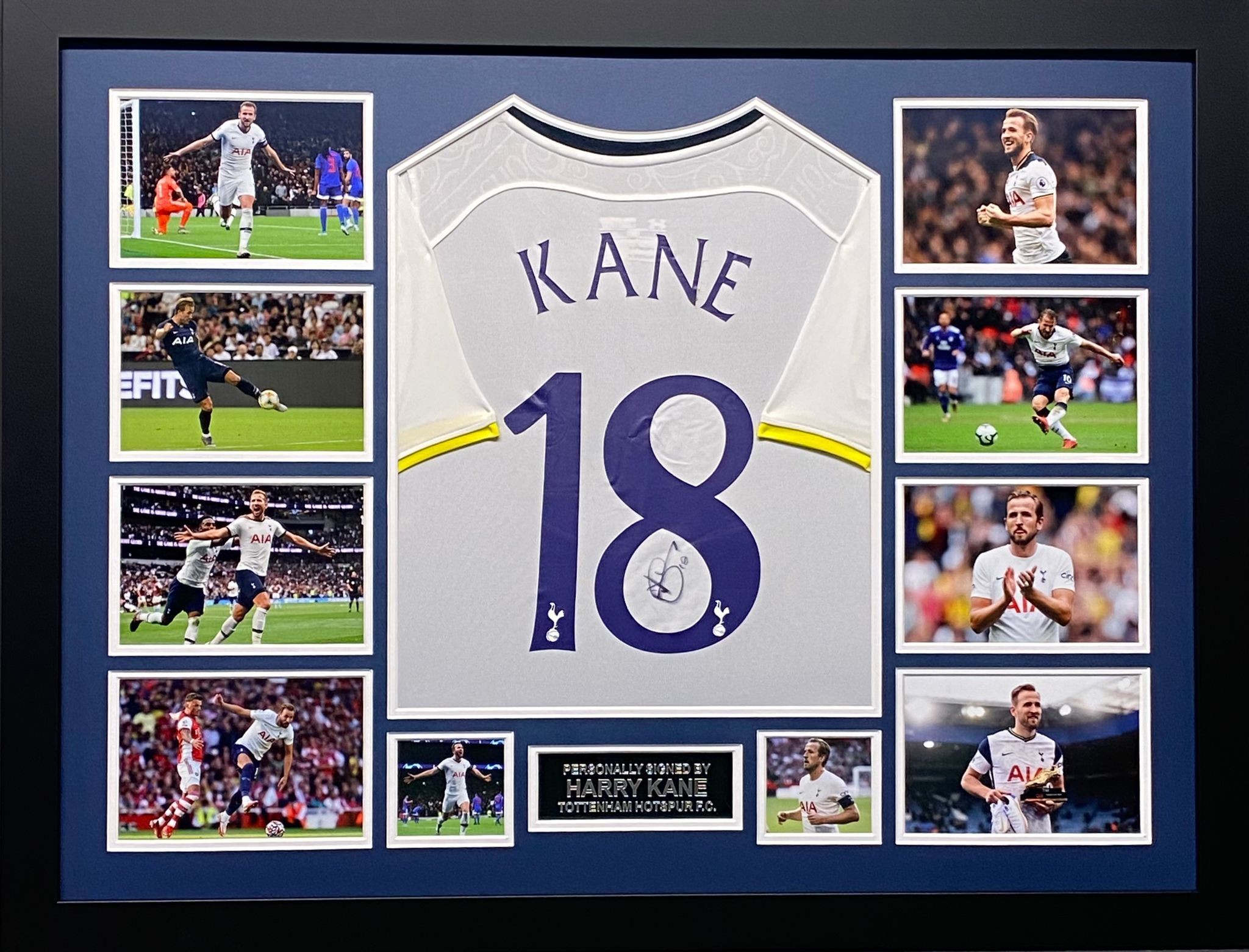 - Kitbags & Lockers A4 Signed Harry Kane Tottenham