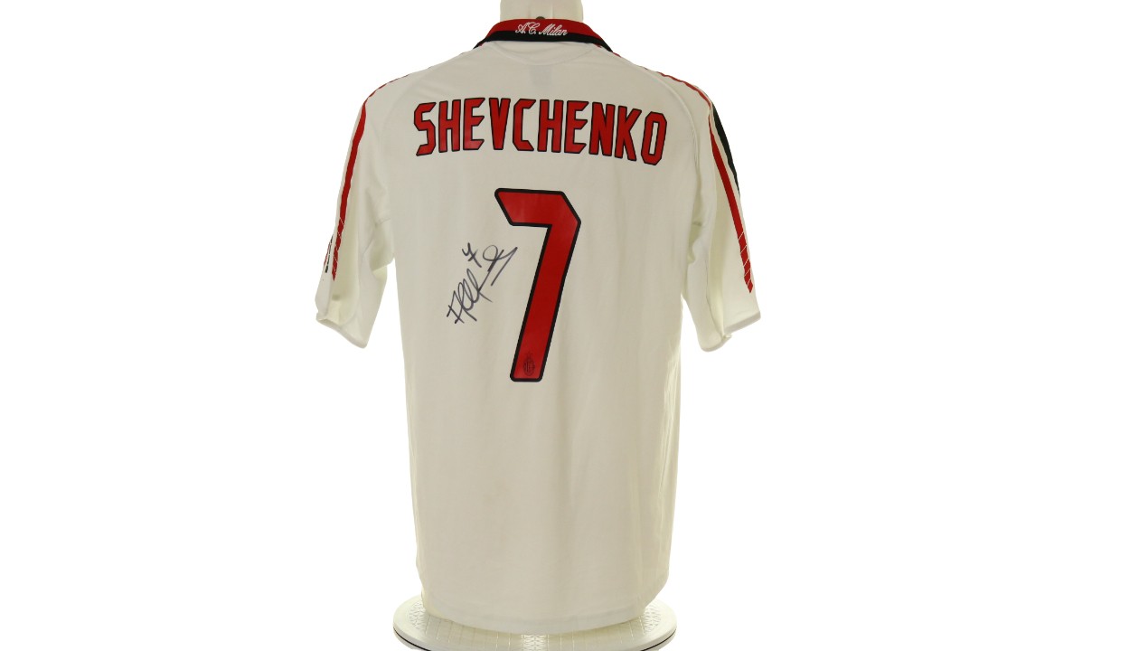 Shevchenko's Match-Issued/Worn Milan Shirt, Serie A 2001/02 - CharityStars