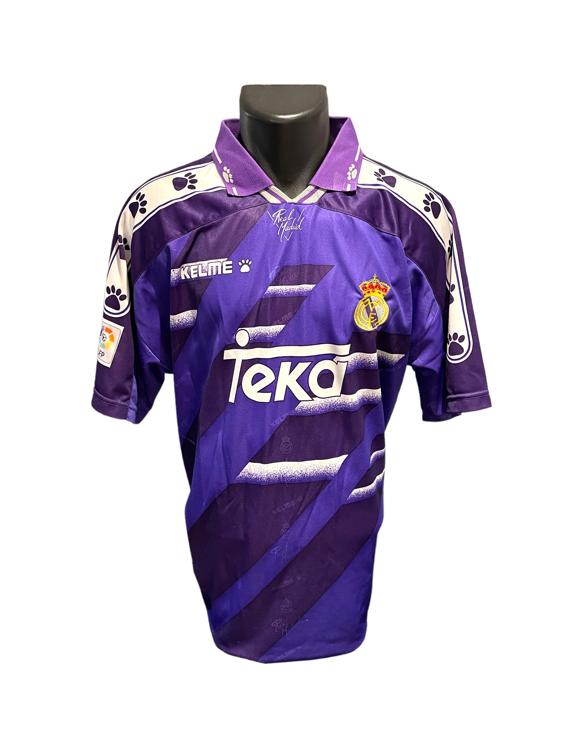 Raúl González Real Madrid Matchworn Shirt La Liga 1995/96